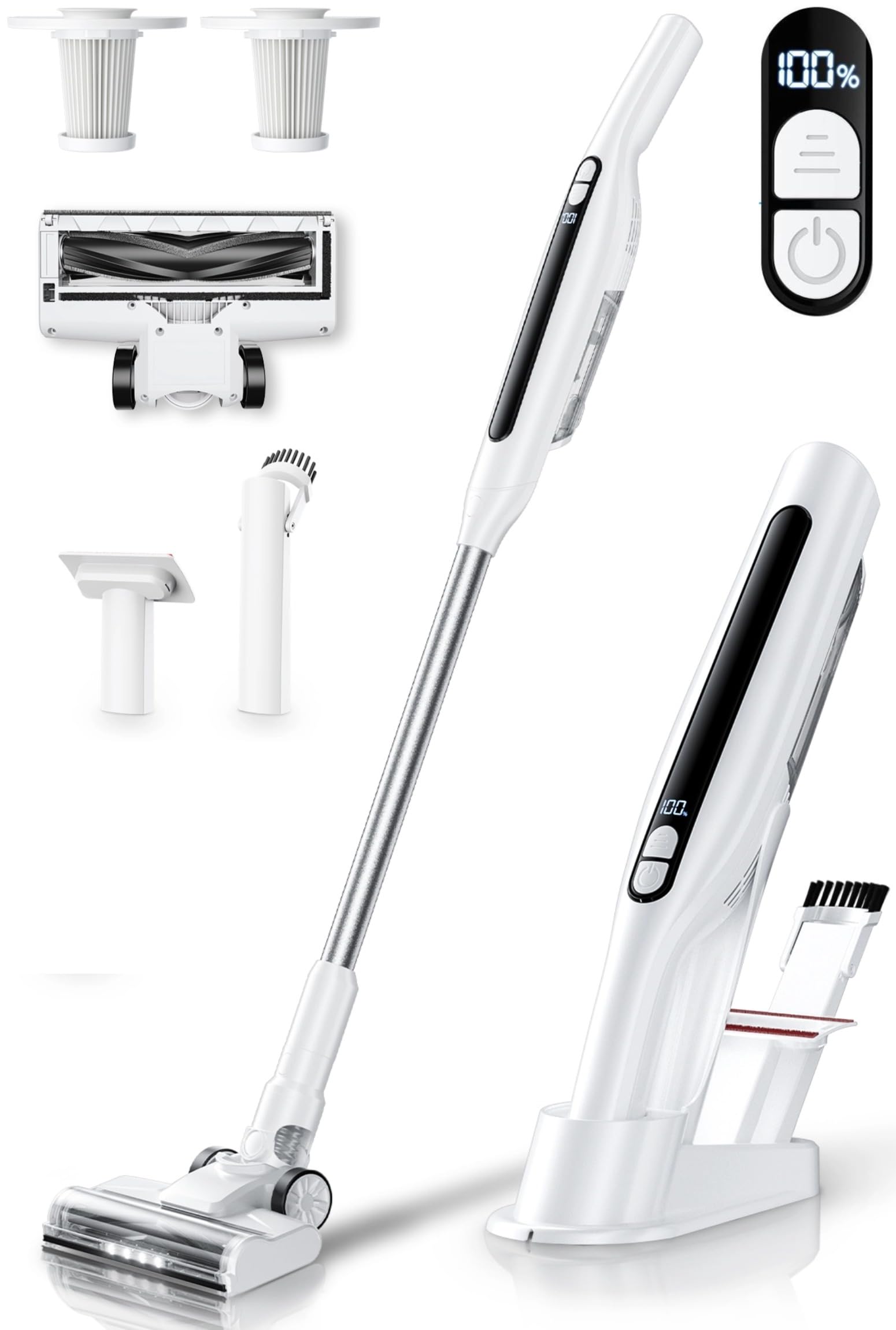 掃除機 コードレス 強力吸引 33000Pa サイクロン 2WAY